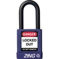 Zing ZING RecycLock Safety Padlock, Keyed Alike, 1-1/2" Shackle, 1-3/4" Body, Purple, 7041 7041
